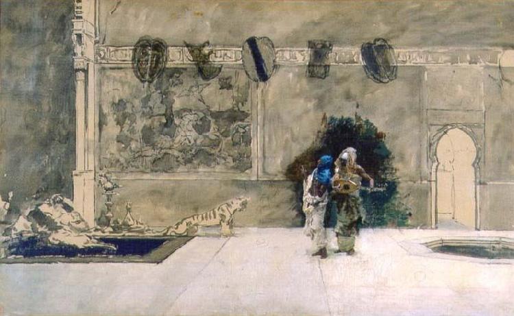 Maria Fortuny i Marsal Arabi nel cortile oil painting image